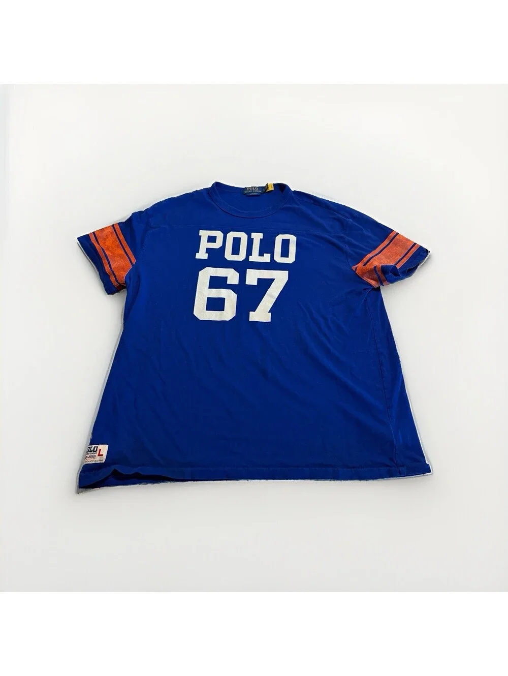 Polo Ralph Lauren Classic Fit Jersey T Shirt L Polo 67 Sporting Goods Blue Trim